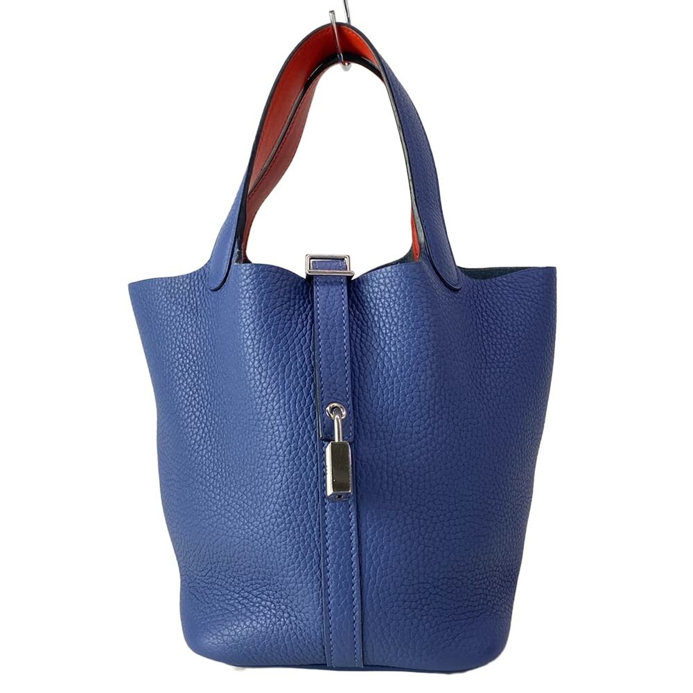 Hermès Picotin Lock Eclat PM/16 Handbag Blue Brighton Capucine - Picture 2 of 16